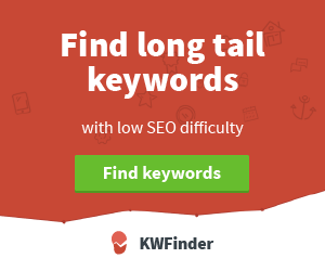 KWFinder - find long tail keywords with low SEO difficulty