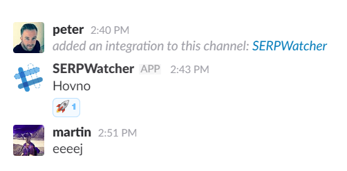 Slack integration