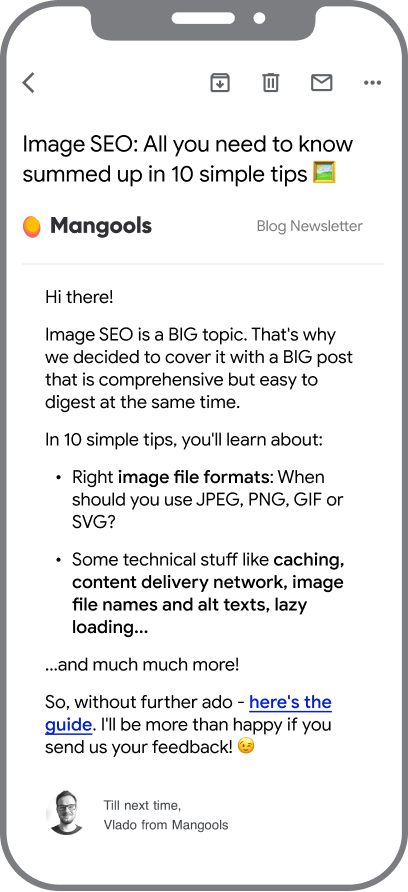 Mangools email newsletter preview 1