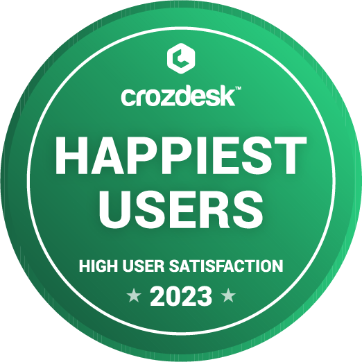 Mangools Crozdesk Happiest Users 2023 badge