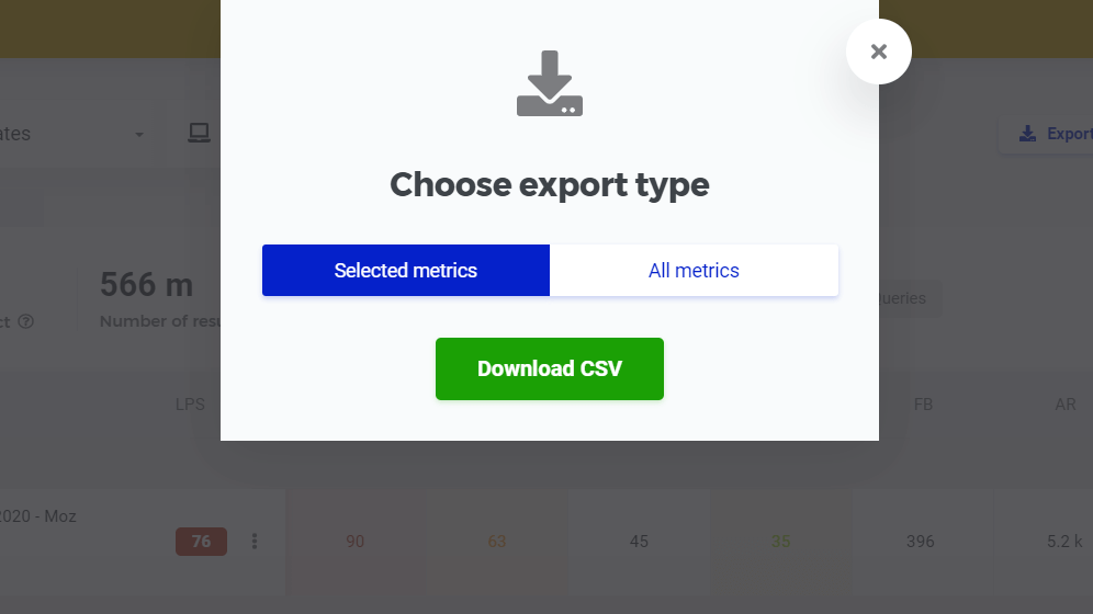 SERPChecker export