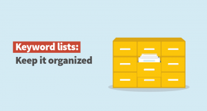 kwfinder keyword lists organization