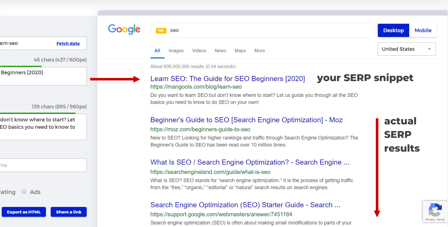 testing SERP snippet