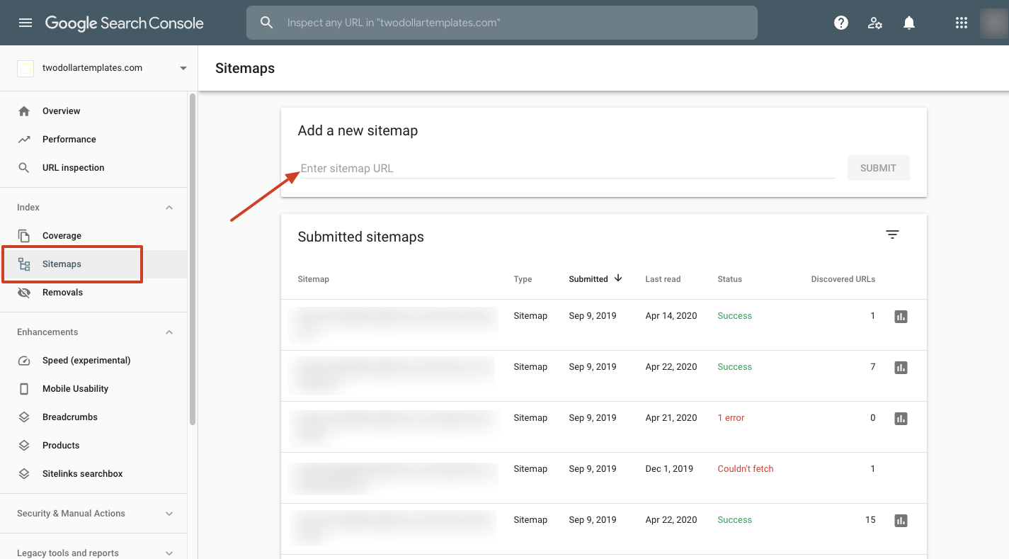 Google Search Console soumettre une image