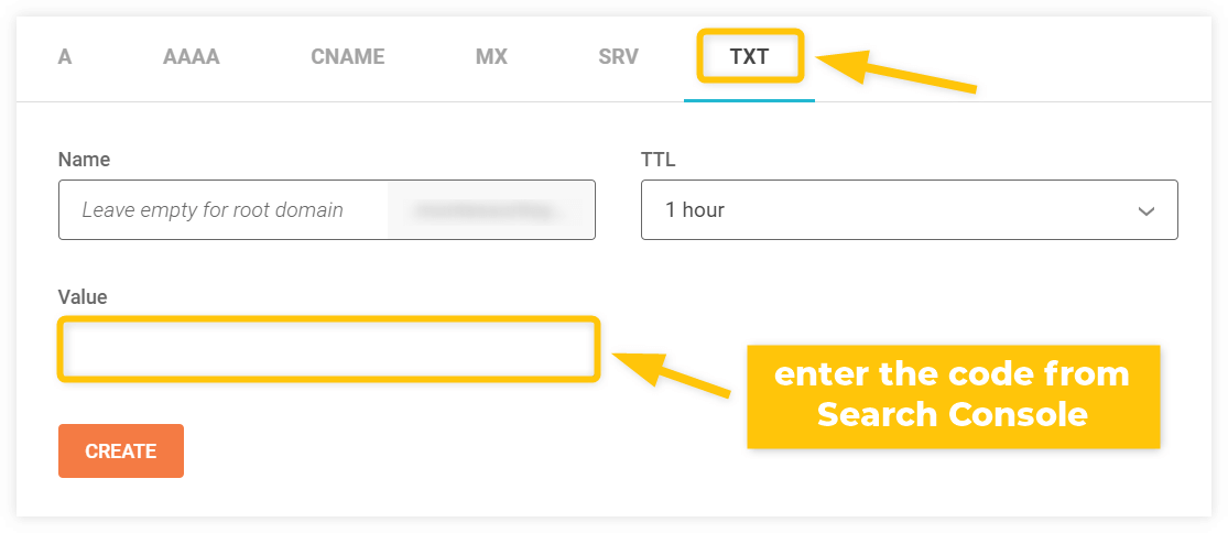 create dns record