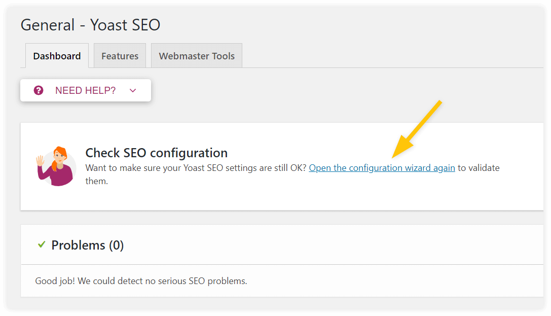 yoast configuration wizard