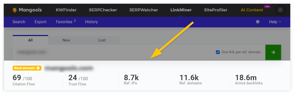 LinkMiner - brief overview of the linking domain - example