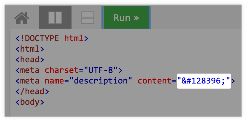 adding unicode emojis manually into HTML of the web page - example
