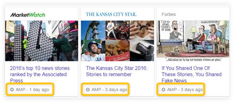 AMP in Top Stories carousel - example