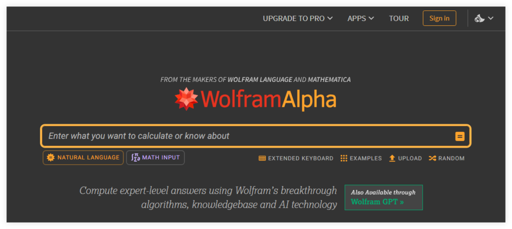 WolframAlpha