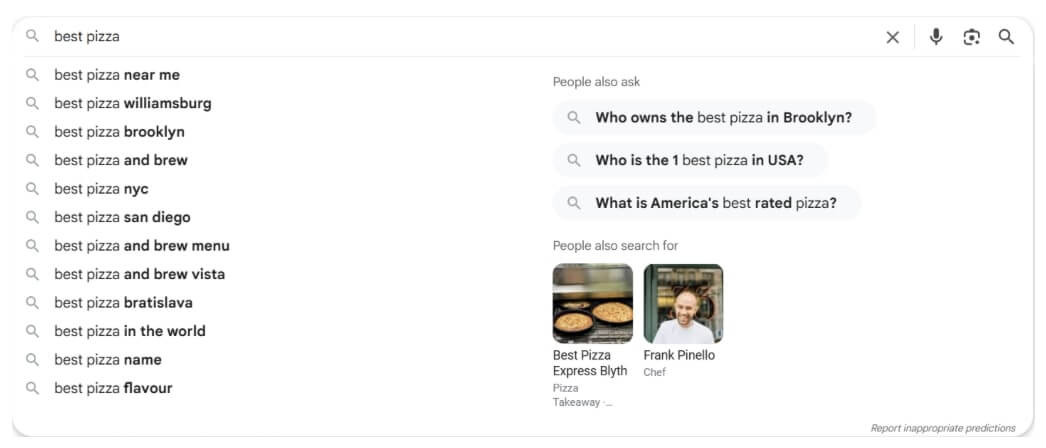 Google suggest