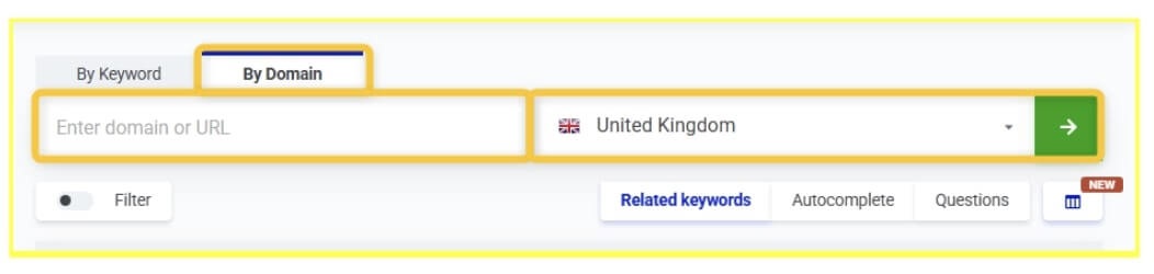 Search by domain