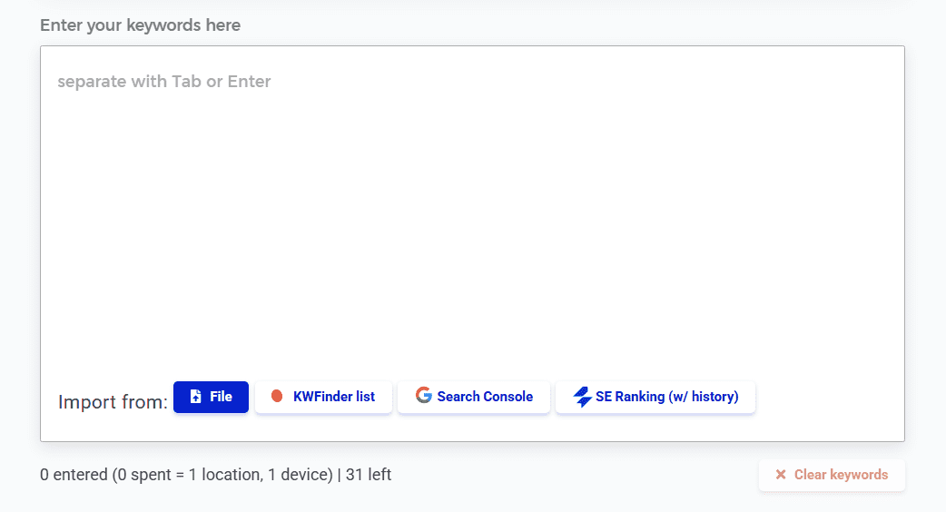 Add keywords